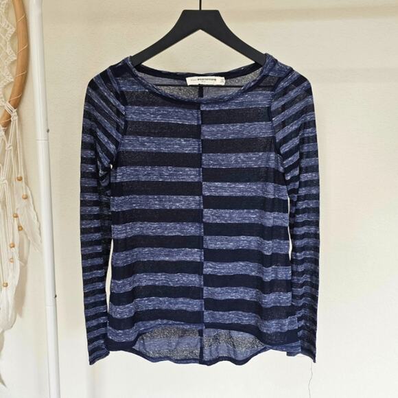 Pilcro (and the Letter Press) Semi Sheer Striped Long-Sleeve - Picture 1 of 6